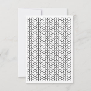 COLOR YOUR OWN Knitting 3.5x5 Flat Card / Vertical