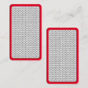 COLOR YOUR OWN Knitting Red Bookmark Card