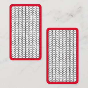 COLOR YOUR OWN Knitting Red Bookmark Card 