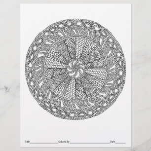 COLOR YOUR OWN Mandala Knit Colouring Page