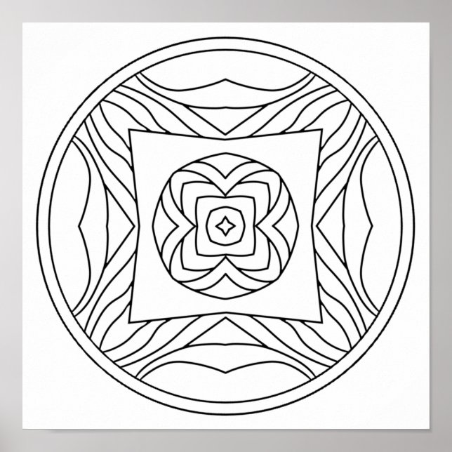 Color your own mandala poster (Front)