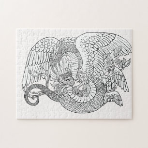 Color your Own Quetzacoatl Jigsaw Puzzle