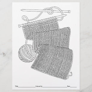 COLOR YOUR OWN Work in Progress Knit Colouring Pag