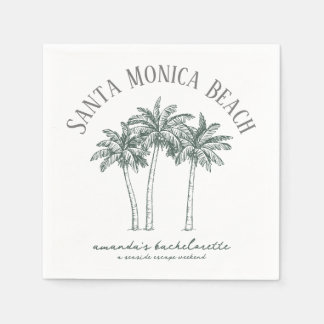 Colorable Palm Tree Bachelorette Party Napkin