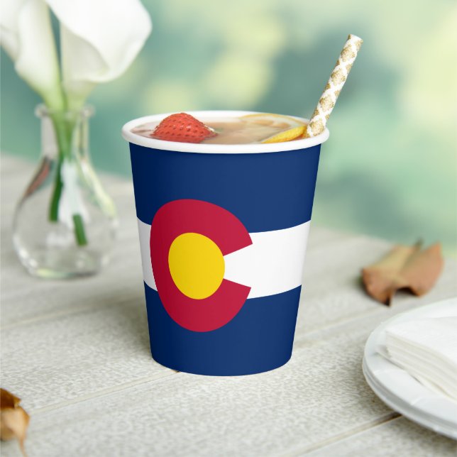 Coloradan Flag, Flag of Colorado Paper Cups (Insitu)