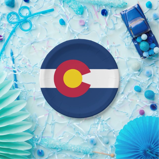 Coloradan Flag, Flag of Colorado Paper Plate (Party)