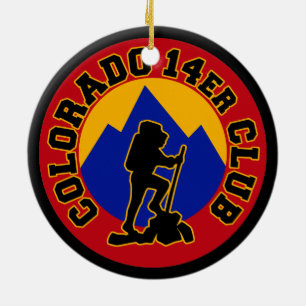 Colorado 14er Club Ceramic Tree Decoration