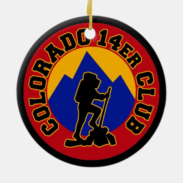 Colorado 14er Club Ceramic Tree Decoration (Back)