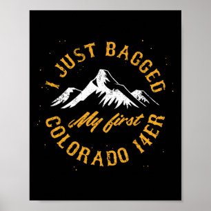 Colorado 14er My First Fourteener Hiking Climbing Poster