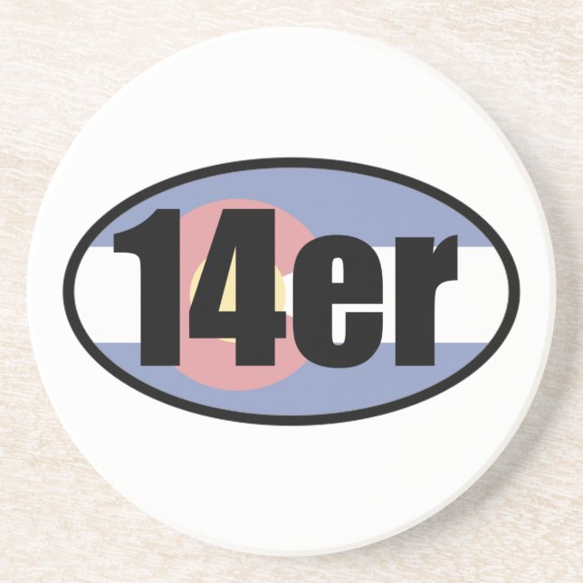 Colorado 14ers coaster (Front)