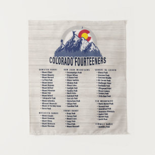 Colorado 14ers Fourteeners Mountain Climbing Tapestry