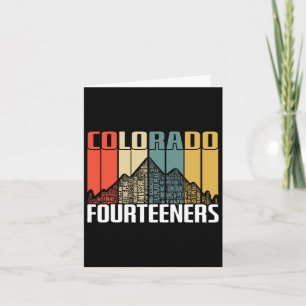 Colorado 14ers Hiking Fourteeners Retro Vintage Gi Card