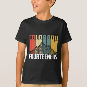Colorado 14ers Hiking Fourteeners Retro Vintage Gi T-Shirt