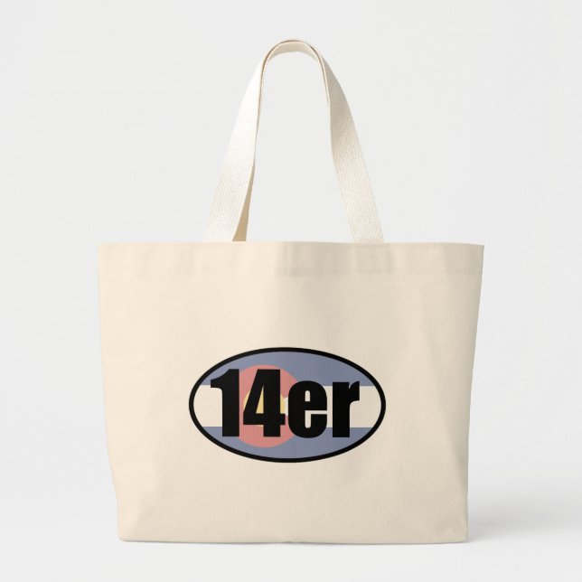 Colorado 14ers large tote bag (Front)