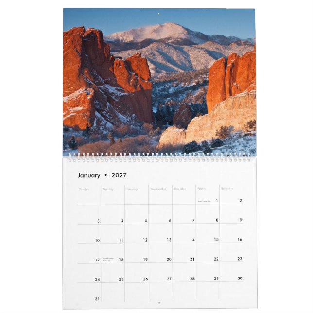 Colorado 2015 Scenic Calendar (Jan 2027)