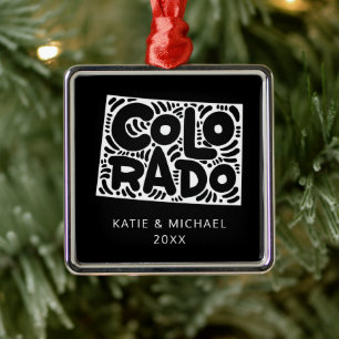 Colorado Add Your Name & Year Metal Tree Decoration