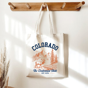 Colorado Adventure Tote Bag   Deer and Mountain 