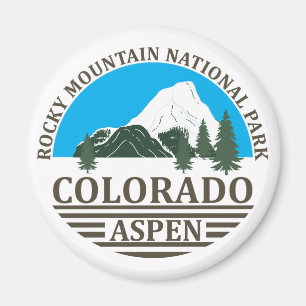 Colorado Aspen ski resort blue sky Magnet
