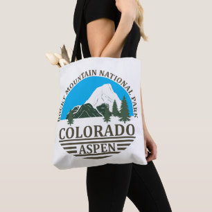 Colorado Aspen ski resort blue sky Tote Bag