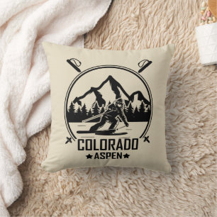Colorado Aspen Ski Resort Cushion