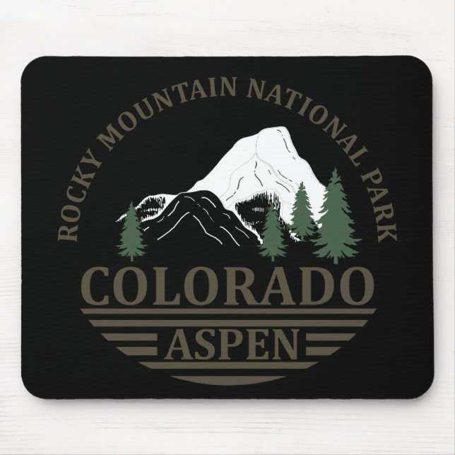 Colorado Aspen ski resort Mouse Mat (Front)