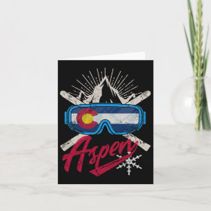 Colorado Aspen Ski Skiing Men Women Kids Boys Girl Card