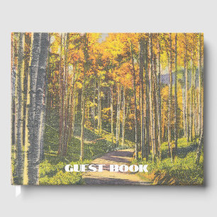Colorado Aspen Trees Vintage Style Guest Book