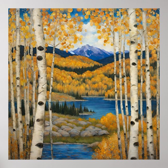 Colorado Aspens Mountain Fall Poster (Front)