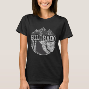 Colorado Baseball Fan Tee Vintage Rocky Mountains
