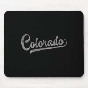 Colorado Baseball Fan Vintage Rocky Mountains Mouse Mat