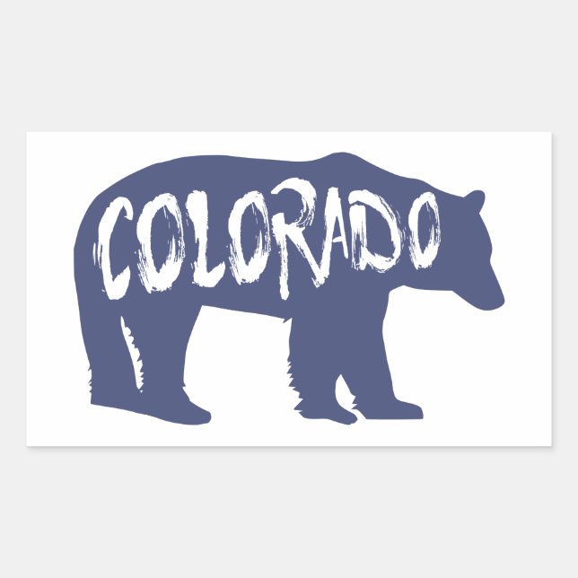 Colorado Bear Rectangular Sticker (Front)