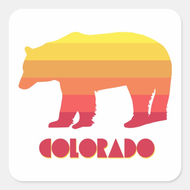 Colorado Bear Square Sticker (Front)