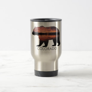 Colorado Bear   Sunset   Silver Mug