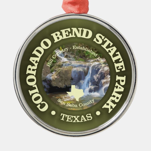 Colorado Bend SP Metal Tree Decoration (Front)