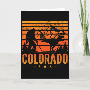 Colorado Bigfoot Mountain Dinosaur Bigfoot Camping Card