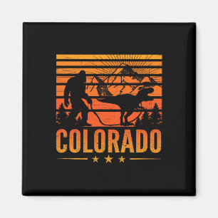 Colorado Bigfoot Mountain Dinosaur Bigfoot Camping Magnet