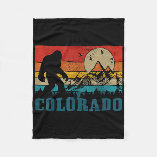 Colorado Bigfoot Vintage Rocky Mountains Hiking Ca Fleece Blanket