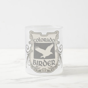 Colorado Birder Frosted Glass Coffee Mug