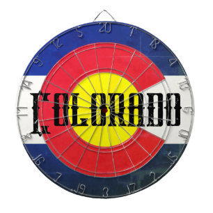 Colorado Black Text Vintage Grunge Style Dartboard