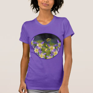 Colorado Blue Columbine Painting - Original Art T-Shirt