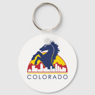 Colorado Blue Horse Key Ring