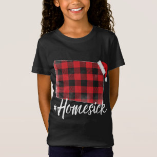 Colorado Buffalo Plaid #Homesick Christmas Santa H T-Shirt