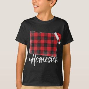 Colorado Buffalo Plaid #Homesick Christmas Santa H T-Shirt