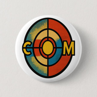 Colorado Bullseye Halftone Flag 6 Cm Round Badge