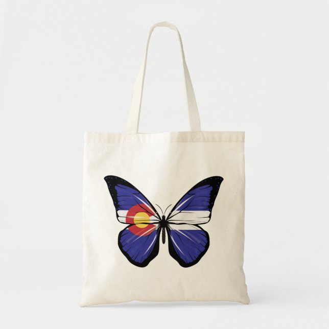 Colorado Butterfly Flag Tote Bag (Front)