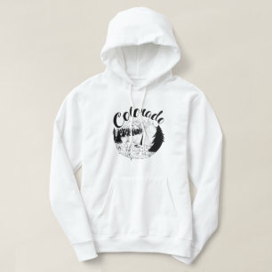 Colorado Camping Ink Drawing Hoodie
