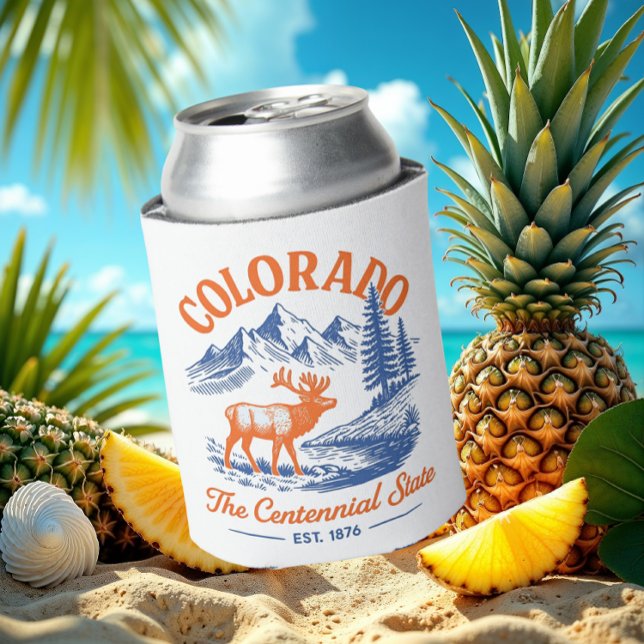 Colorado Centennial State 1876 Elk Mountains Can Cooler (Creator Uploaded)