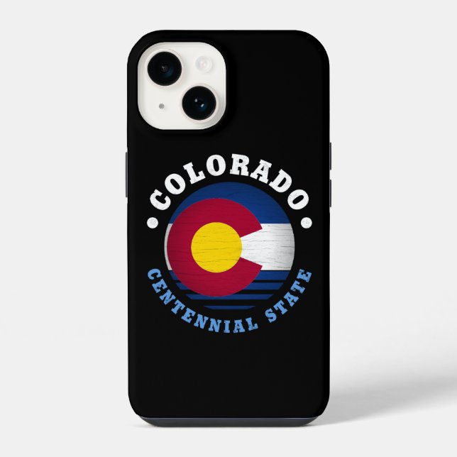COLORADO CENTENNIAL STATE FLAG iPhone CASE (Back)