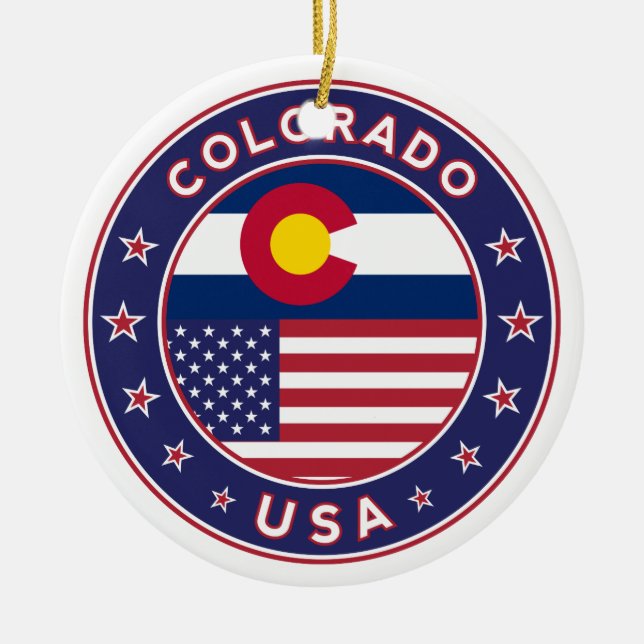 Colorado Ceramic Tree Decoration (Front)