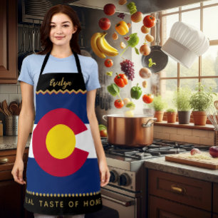 Colorado Chefs Apron, USA, Colorado Flag Apron